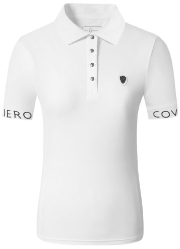 Covalliero 2025 S/S női gombos póló - fehér, XL
