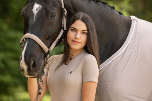 Covalliero 2025 S/S női póló - bézs, M