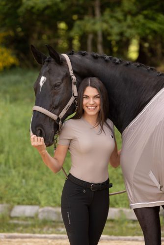 Covalliero 2025 S/S női póló - bézs, L