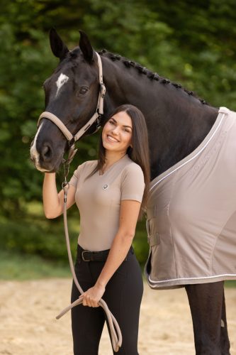 Covalliero 2025 S/S női póló - bézs, XL