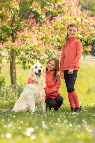 Covalliero 2025 S/S gyermek cipzáras dzseki - korall, 140/146