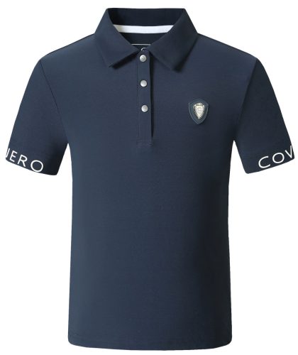 Covalliero 2025 S/S gyermek gombos póló - sötétkék, 128/134