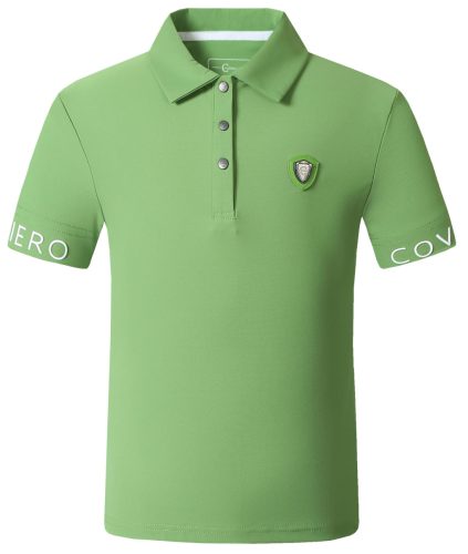 Covalliero 2025 S/S gyermek gombos póló - zöld, 140/146