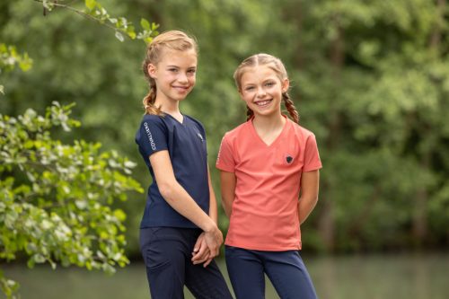 Covalliero 2025 S/S gyermek póló - korall, 164/170