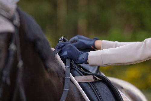 Covalliero 2025 S/S női lovaglókesztyű - sötétkék, XL