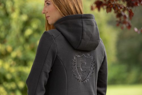 Covalliero jubileumi női kapucnis lovaglófelső - grafitszürke, XL