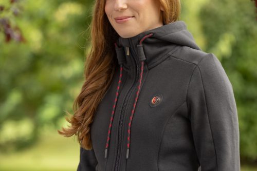 Covalliero jubileumi női kapucnis lovaglófelső - grafitszürke, XL