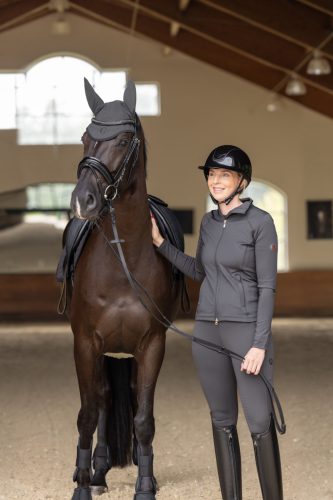 Covalliero jubileumi cipzáras női lovaglófelső - grafitszürke, XL