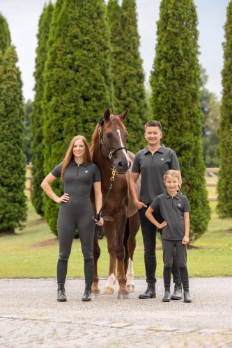 Covalliero jubileumi női cipzáras póló - grafitszürke, S