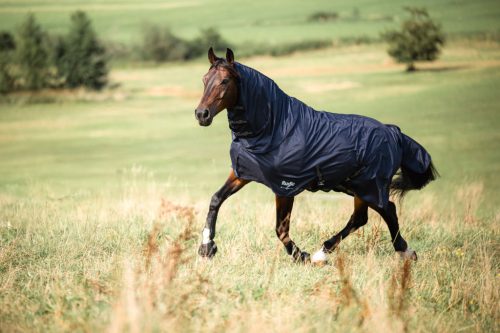 RugBe SuperFly lótakaró - nyakrésszel, kék, 155 cm