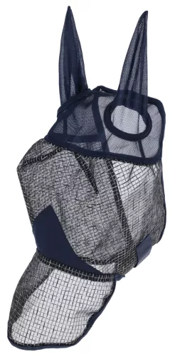 Légymaszk lovaknak fül és orrvédővel, UV védelemmel - kék, cob