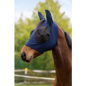 FinoStretch légymaszk lovaknak cipzárral - kék, pony