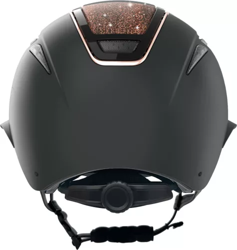Elite Polo lovagló kobak - csillogó rosé arany berakással, S