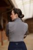 Covalliero 2025 AW női hosszú ujjú felső - acélszürke, XL