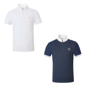   Covalliero 2026 SS gyermek galléros versenypóló - fehér, 128/134