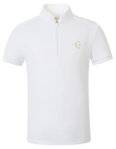 Covalliero 2026 SS gyermek galléros versenypóló - fehér, 128/134