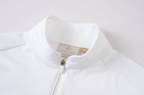 Covalliero 2026 SS gyermek galléros versenypóló - fehér, 164/170