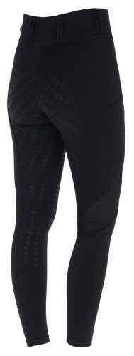 Covalliero 2026 SS gyermek hálós lovagló leggings - fekete, 140/146