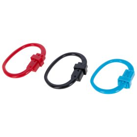 Biztonsági rögzítő gyűrű - 3 db/cs, piros/fekete/kék