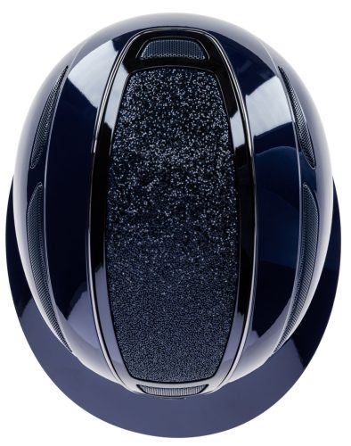 Elite Polo lovagló kobak - csillogó kék berakással, S