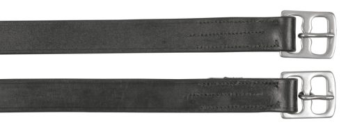Covalliero bőr kengyelszíj - fekete, 145 cm x 27 mm, párban