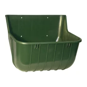   Etető tartós műanyagból - zöld, 15 literes, perem nélkül, falra szerelhető
