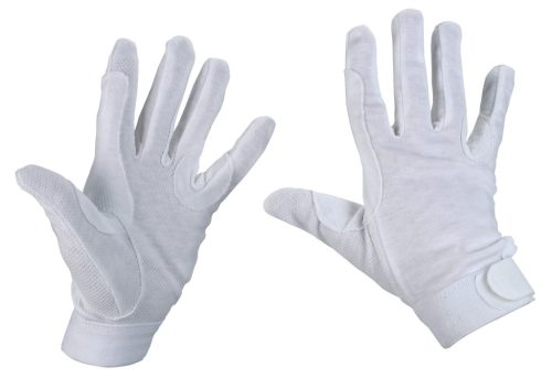 Covalliero Jersey pamut lovaglókesztyű - fehér, S