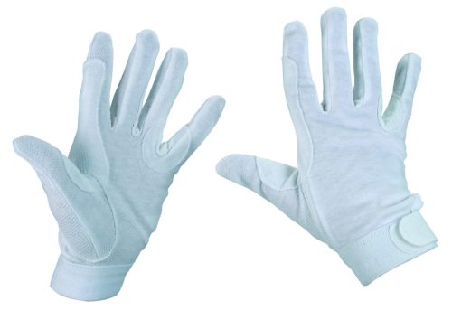 Covalliero Jersey pamut lovaglókesztyű - fehér, M