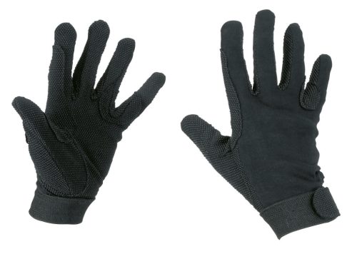 Covalliero Jersey pamut lovaglókesztyű - fekete, S