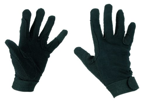 Covalliero Jersey pamut lovaglókesztyű - fekete, L