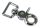 Karabiner - ollós, horganyzott, 2 db/csomag
