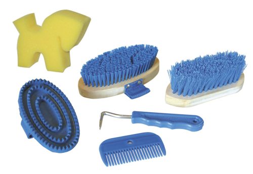 Lóápoló készlet hátizsákkal - kék