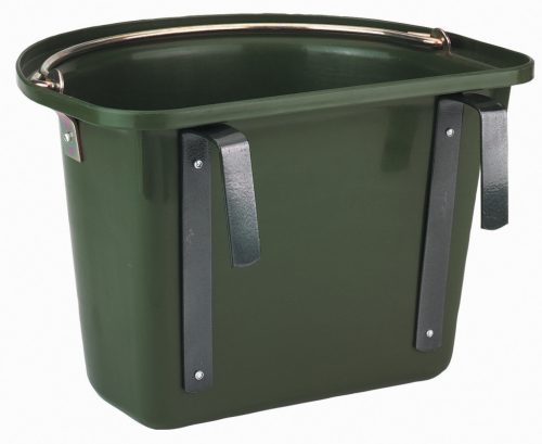 Etető/itató vödör akasztóval és füllel - zöld