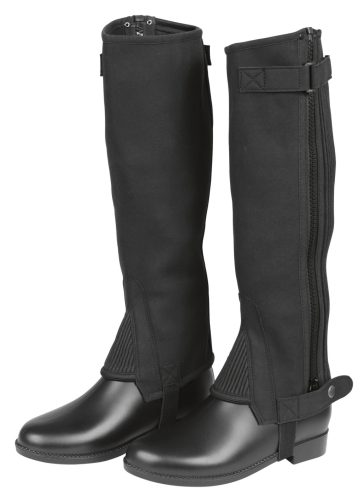 Covalliero Minichaps ClassicStretch gyermek lábszárvédő - fekete, 128