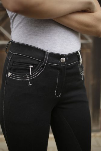 BasicPlus LS női lovaglónadrág - fekete, 36