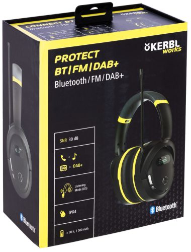 Kerbl Protect DAB+ fülvédő - rádió és bluetooth funkcióval