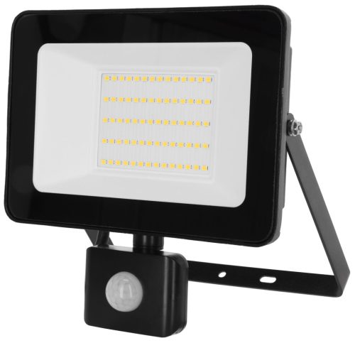 LED-es kültéri reflektor - 50 W, mozgásérzékelővel