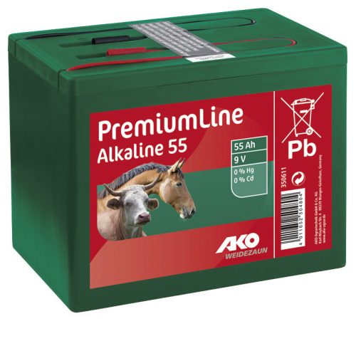 Alkáli szárazelem 9 V - 55 Ah