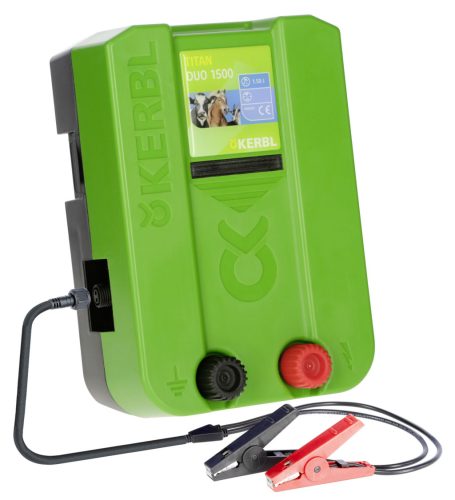 KERBL TITAN DUO 1500 villanypásztor készülék - 230 V / 12 V, 1,5 J