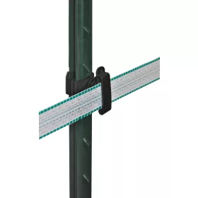   Körszigetelő max. 50 mm-es villanypásztor szalaghoz, T-karóra - fekete, 25 db/cs