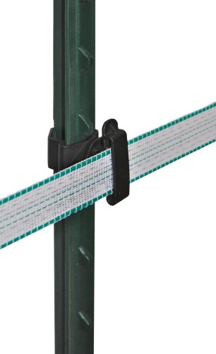 Körszigetelő max. 50 mm-es villanypásztor szalaghoz, T-karóra - fekete, 25 db/cs