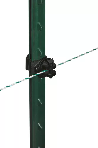 Pinlock villanypásztor szigetelő T-karóhoz - fekete, 25 db/cs