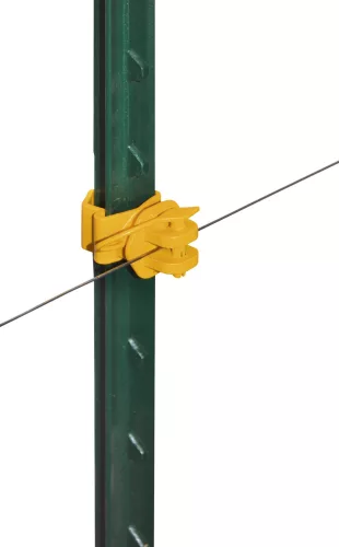 Pinlock villanypásztor szigetelő T-karóhoz - sárga, 25 db/cs
