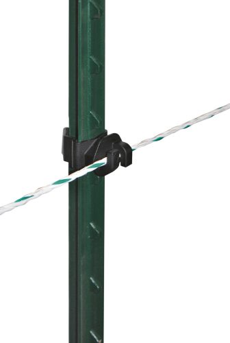 Villanypásztor vezeték szigetelő T-karóhoz - fekete, 25 db/cs