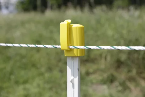 T-karó fejszigetelő villanypásztor rendszerekhez - sárga