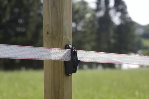 Prémium szorítószigetelő max. 40 mm-es villanypásztor szalagokhoz - 10 db/cs