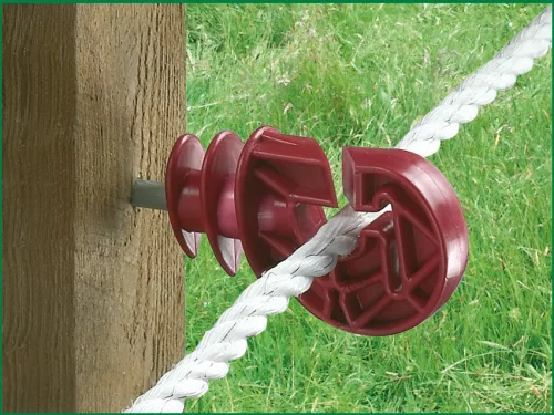 Prémium kombinált villanypásztor szigetelő facsavaros menettel - piros, 25 db/cs