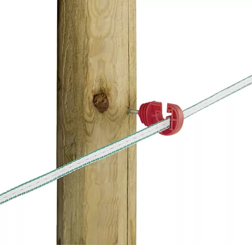 Prémium kombinált villanypásztor szigetelő facsavaros menettel - piros, 25 db/cs