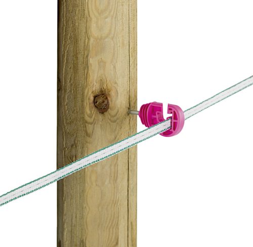 Prémium kombinált villanypásztor szigetelő facsavaros menettel - pink, 25 db/cs