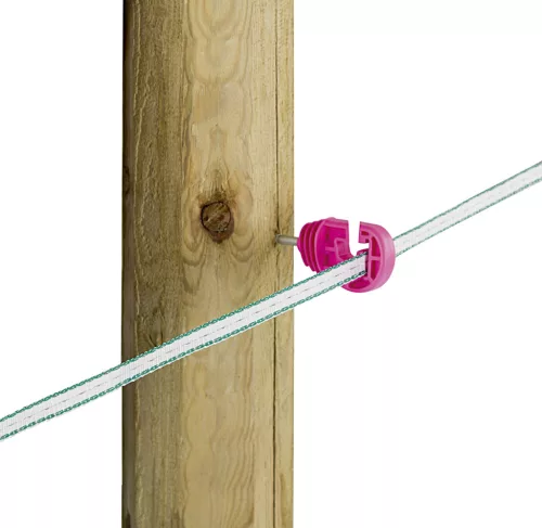 Prémium kombinált villanypásztor szigetelő facsavaros menettel - pink, 25 db/cs